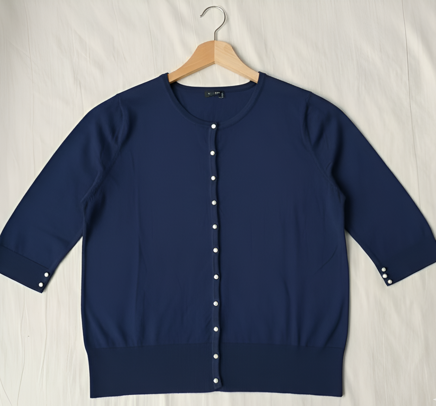 Classic Navy Knit Cardigan